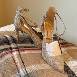 Gianni Bini Sparkling Gold Heels